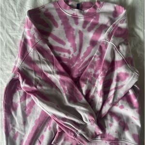 H AND M PINK TIEDYE CREWNECK | SIZE L